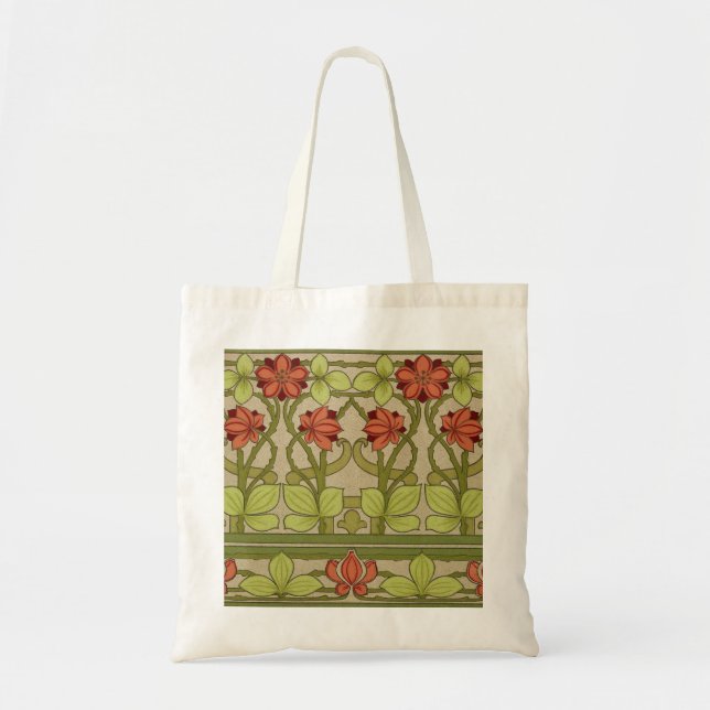 Bolsa Tote Wallpaper Frieze Border Art Nouveau (Frente)