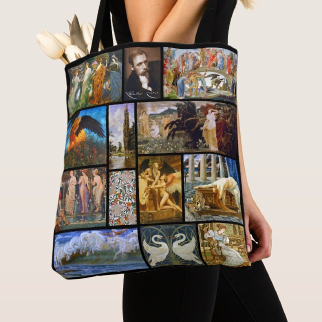 Bolsa Tote Walter Crane Art Nouveau Galeria Collage Bold (Criador carregado)