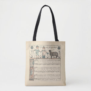 Bolsa Tote Walter Crane Baa Baa Ovelha Negra Rima Infantil