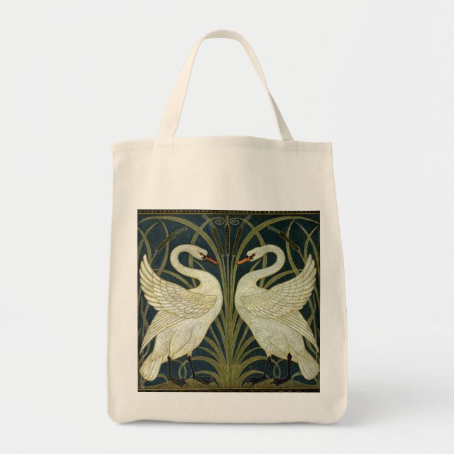 Bolsa Tote Walter Crane Swan & Rush and Iris Victorian  (Frente)