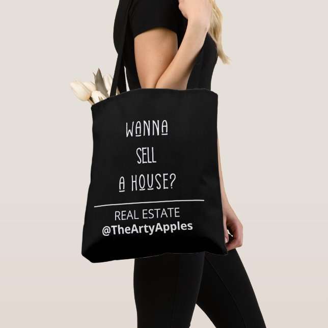 Bolsa Tote wanna sell a house logo business buy real estate (Close Up)