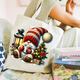 Bolsa Tote Warm Christmas Gnome Tote Bag