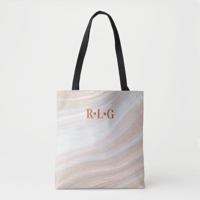 Bolsa Tote Warm Marble Geode (Frente)