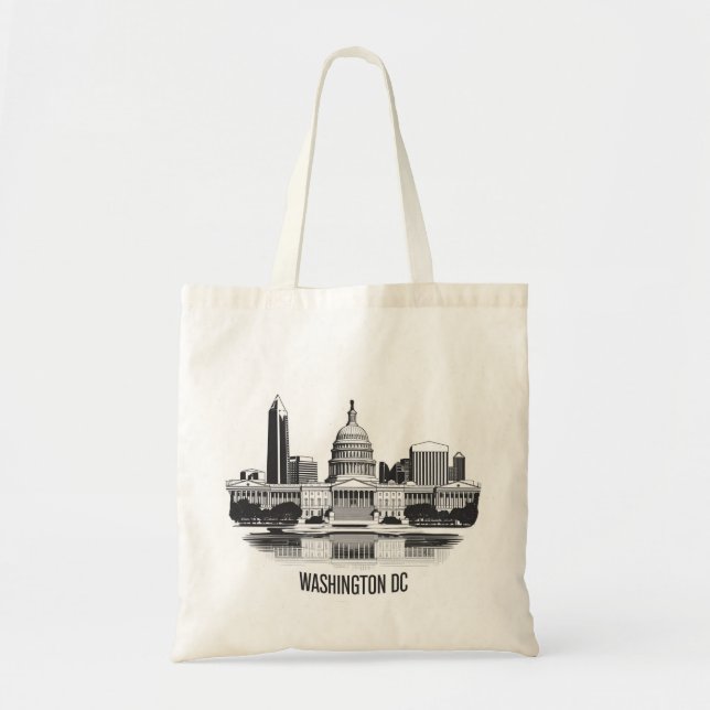 Bolsa Tote Washington DC Skyline (Frente)