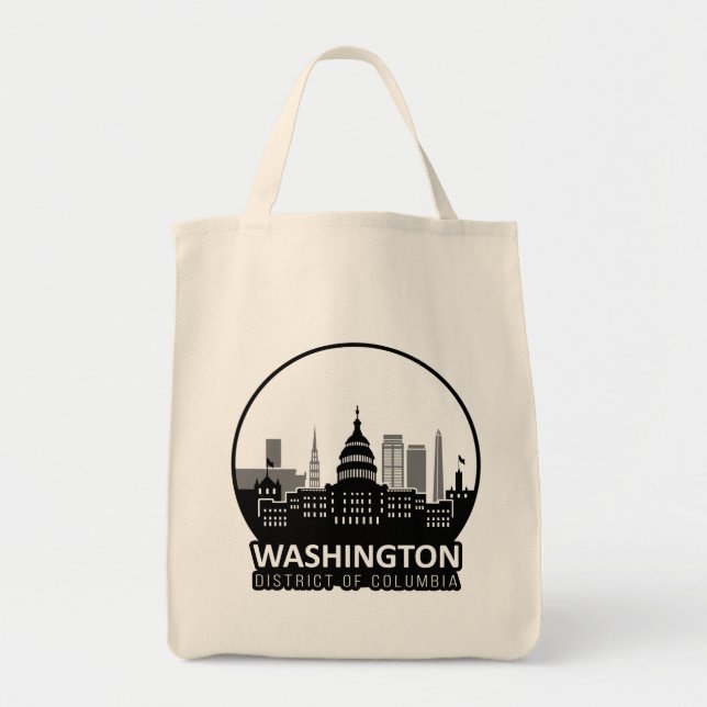 Bolsa Tote Washington DC Skyline (Frente)