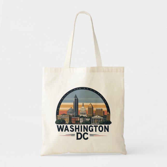 Bolsa Tote Washington DC Skyline (Frente)