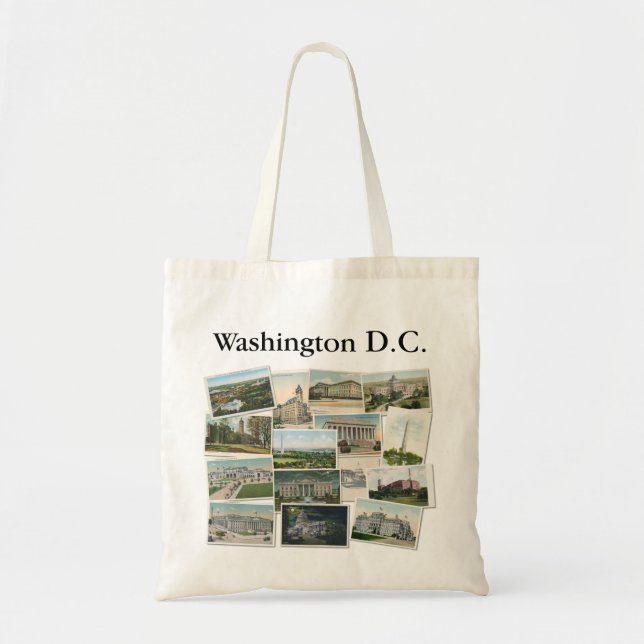 Bolsa Tote Washington DC: Vintage Postcards Souvenir (Frente)