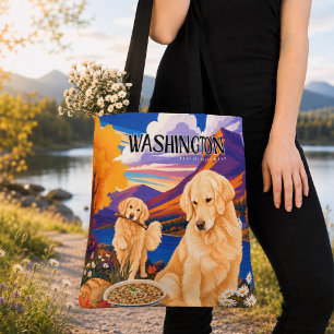 Bolsa Tote WASHINGTON • Golden Retriever • Jornada ArtMuse