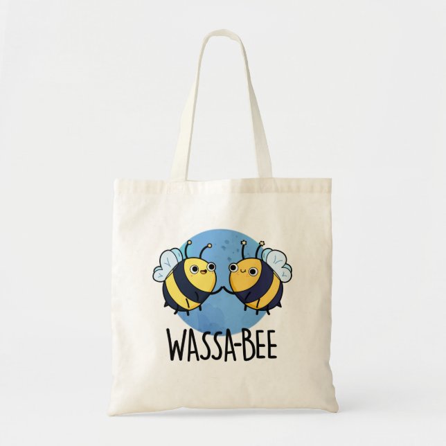 Bolsa Tote Wassabee Funny Wasabi Bee Pun (Frente)