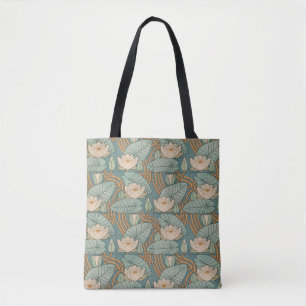 Bolsa Tote Water Lily Art Nouveau Nature