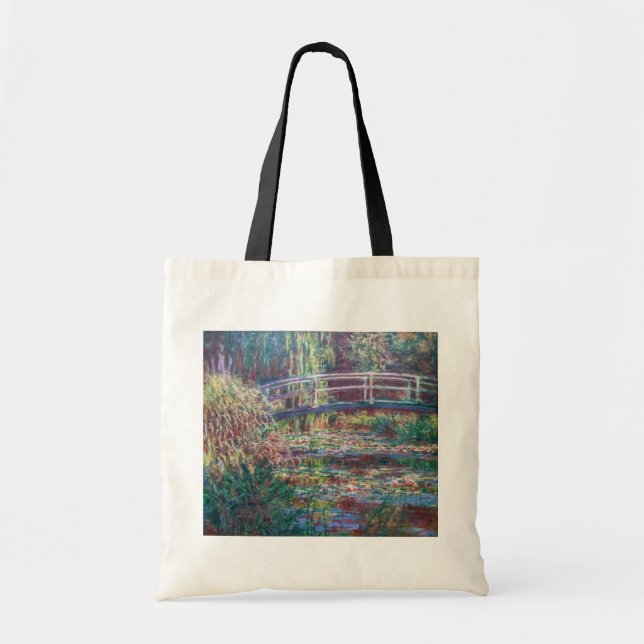 Bolsa Tote Water Lily Pond (Harmonie Rosa, Monet) (Frente)