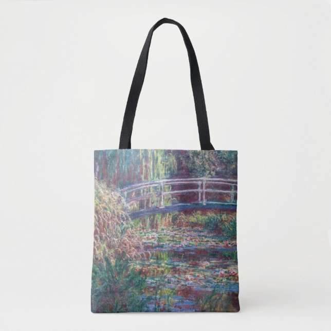 Bolsa Tote Water Lily Pond (Harmonie Rosa, Monet) (Frente)