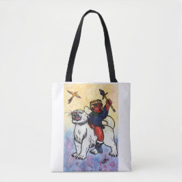 Bolsa Tote watercolor boy king anda branco pantera