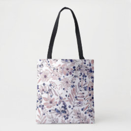 Bolsa Tote Watercolor Eucalyptus Blueberry Botanical Art Love