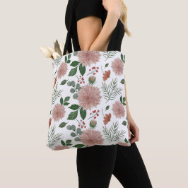 Bolsa Tote Watercolor Eucalyptus Leaf Floral