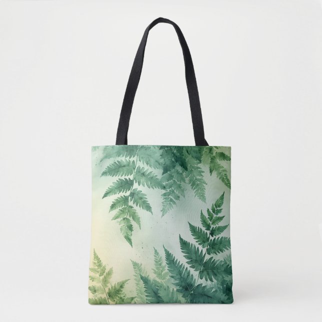 Bolsa Tote Watercolor Fern Leaf Tot Bag (Frente)