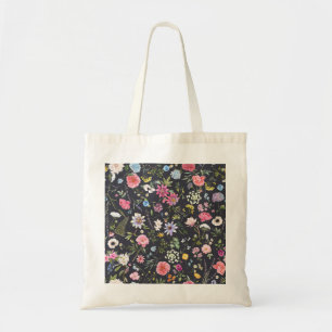 Bolsa Tote Watercolor Floral: Padrão de Verão Gentil.