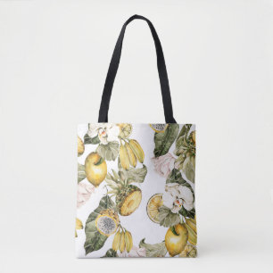 Bolsa Tote Watercolor floral seamless pattern. Hand painted l