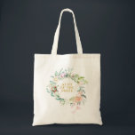 Bolsa Tote Watercolor Greenery Floral Bridesmaid Favor<br><div class="desc">Com uma delicada cor d'água, rosas de jardim verde, esta bolsa de tota botânica chic é uma adição elegante no seu evento de casamento. Ideal para madrinhas, contínuos, mães ou pais da noiva ou do noivo ou qualquer outra pessoa que seja a chave do seu dia especial. Projetado por Thisnotme©...</div>