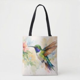 Bolsa Tote Watercolor Hummingbird