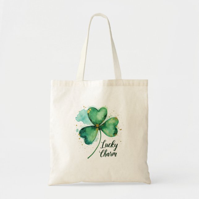 Bolsa Tote Watercolor Lucky Charm (Frente)