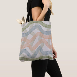 Bolsa Tote Watercolor Mopping Brushstrokes Pattern In Pastel