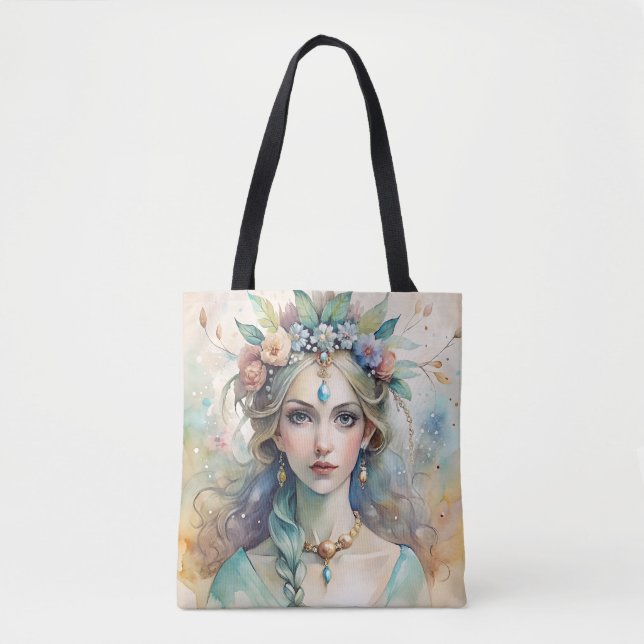 Bolsa Tote Watercolor Royal Muse (Frente)