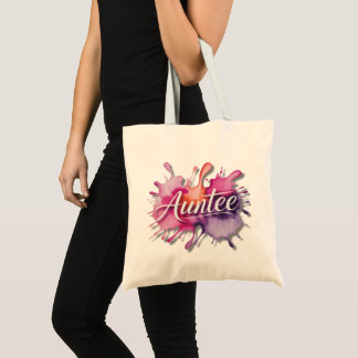 Bolsa Tote Watercolor Splash with Auntee typography