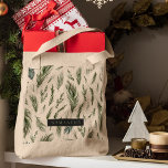 Bolsa Tote Watercolor Winter Green Seamless Patterno<br><div class="desc">Watercolor Winter Green Seamless Patterno</div>