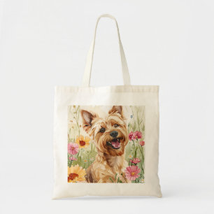 Bolsa Tote Watercolor Yorkie Dog Por Toda A Impressão Tote Ba