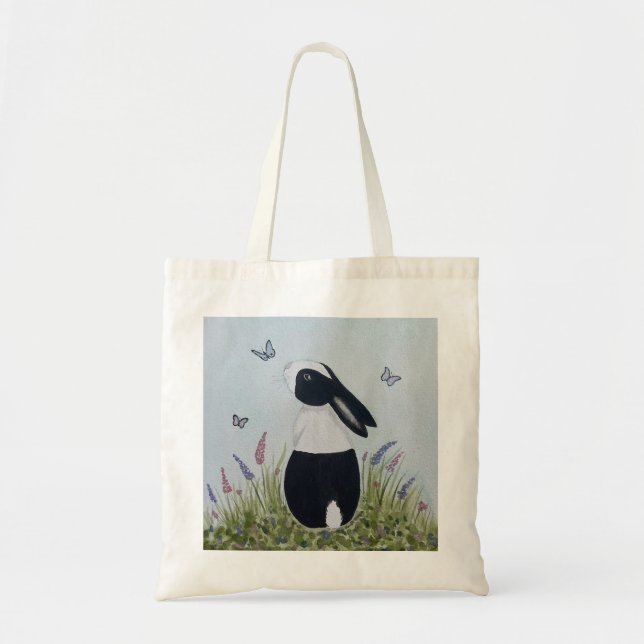 Bolsa Tote Watercolour Dutch Bunny Rabbit (Frente)
