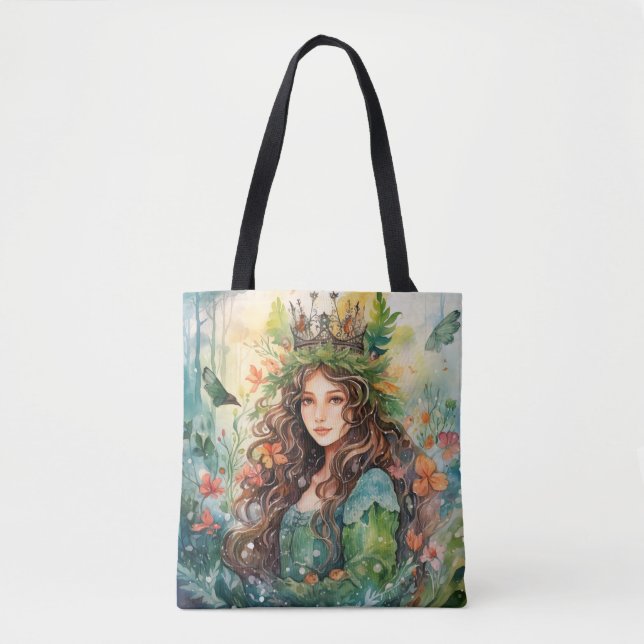 Bolsa Tote Watercolour Forest Princess (Frente)