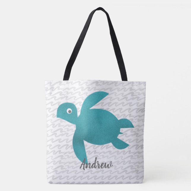 Bolsa Tote Wave Shibori Turtle (Frente)