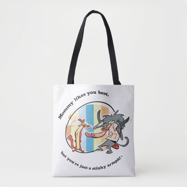 Bolsa Tote Weasel & Baboon "Mommy Likes You Best" (Frente)