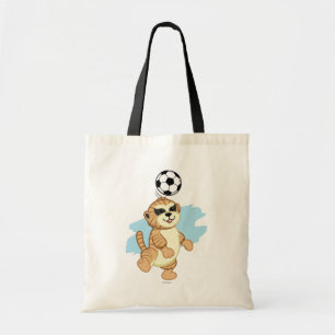Bolsa Tote Webkinz Meerkat que joga o futebol