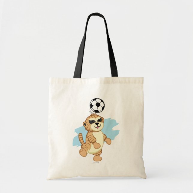 Bolsa Tote Webkinz | Meerkat que joga o futebol (Frente)