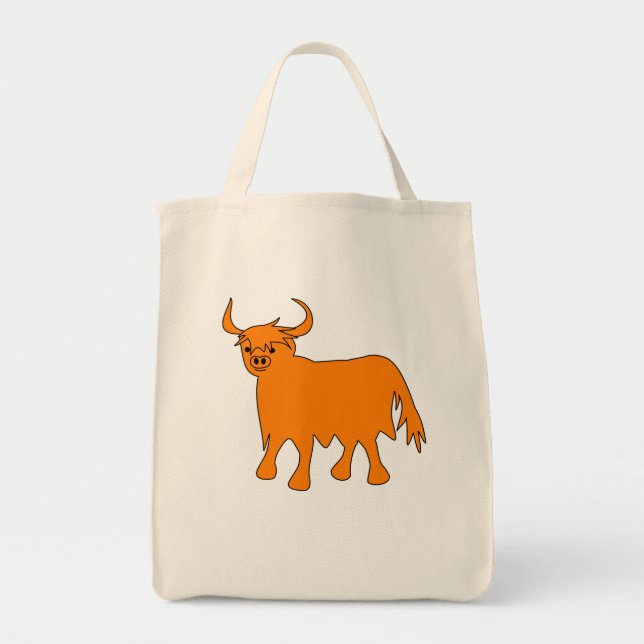 Bolsa Tote "Wee Coo" Scottish Highland Cow toto bag design (Frente)