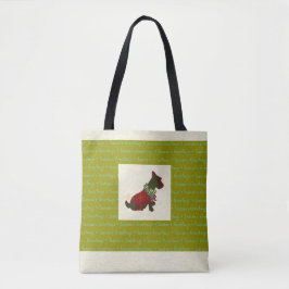 Bolsa Tote Wee Scottie Dog Season's Saudações All-Over-Impres