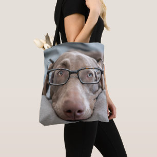 Bolsa Tote Weimaraner em vidros espertos