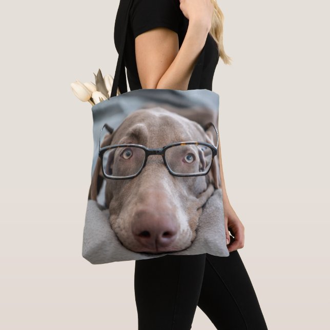 Bolsa Tote Weimaraner em vidros espertos (Close Up)