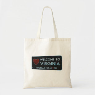 Bolsa Tote Welcome to Virginia Sign