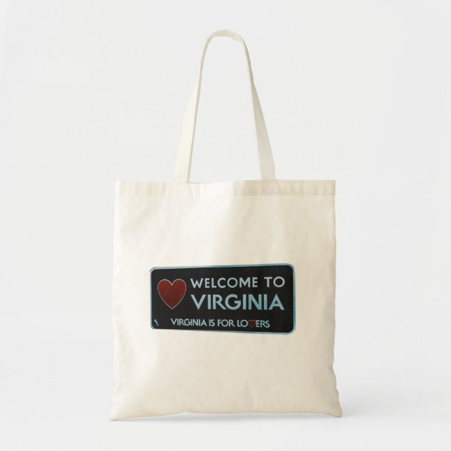 Bolsa Tote Welcome to Virginia Sign (Frente)