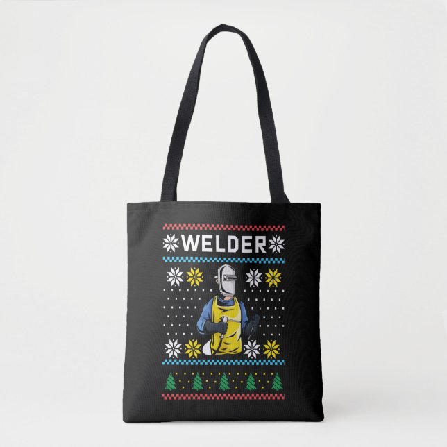 Bolsa Tote Welder Knit Ugly Christmas Sweater Gift (Frente)