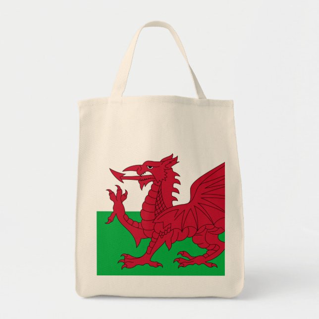 Bolsa Tote Welsh Dragon ~ Flag of Wales (Frente)