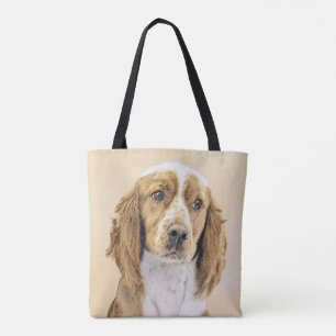 Bolsa Tote Welsh Springer Spaniel Painting - Arte Original De