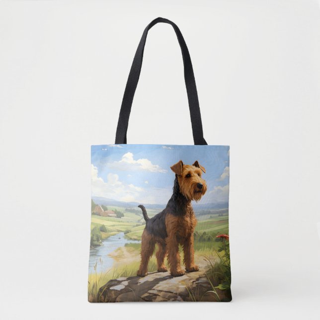 Bolsa Tote Welsh Terrier No Olhar (Frente)