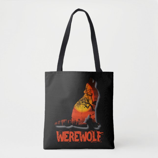Bolsa Tote Werewolf Halloween (Frente)