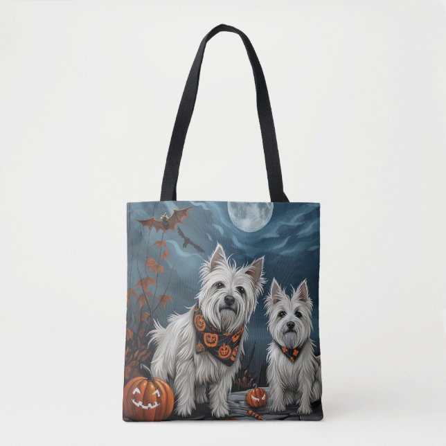 Bolsa Tote West Highland Halloween Spooky (Frente)