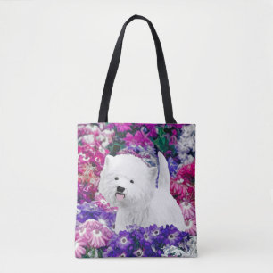 Bolsa Tote West Highland White Terrier Pintando Arte Canina