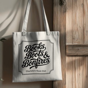 Bolsa Tote Western Books Boots & Bonfire Book Club Tote Bag